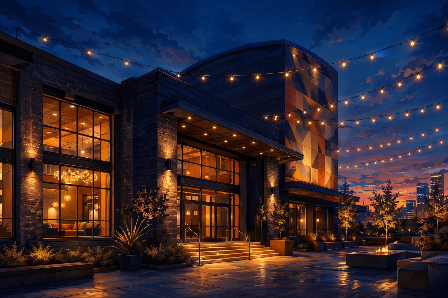 Entertainment venue opening - illustration, Jake Team LLC