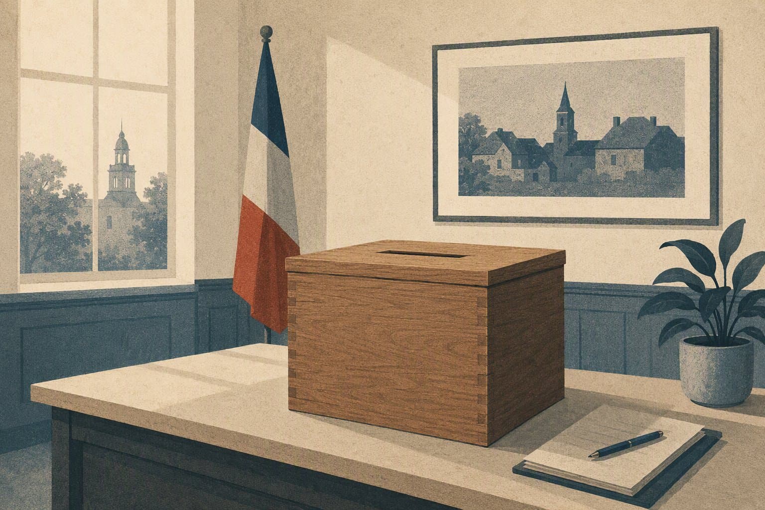 county ballot box - illustration, Jake Team LLC