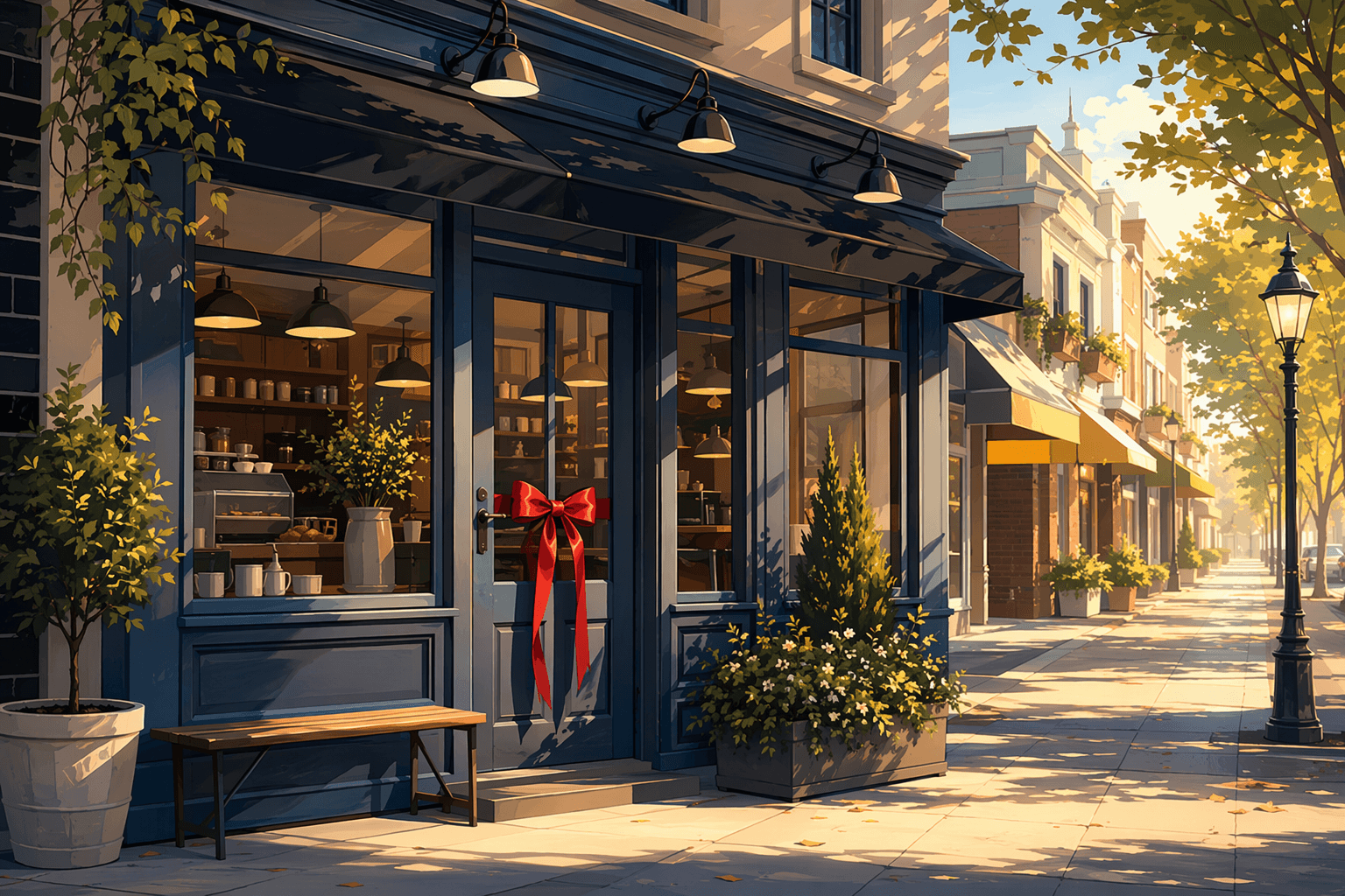 Coffee shop opening - illustration, Jake Team LLC