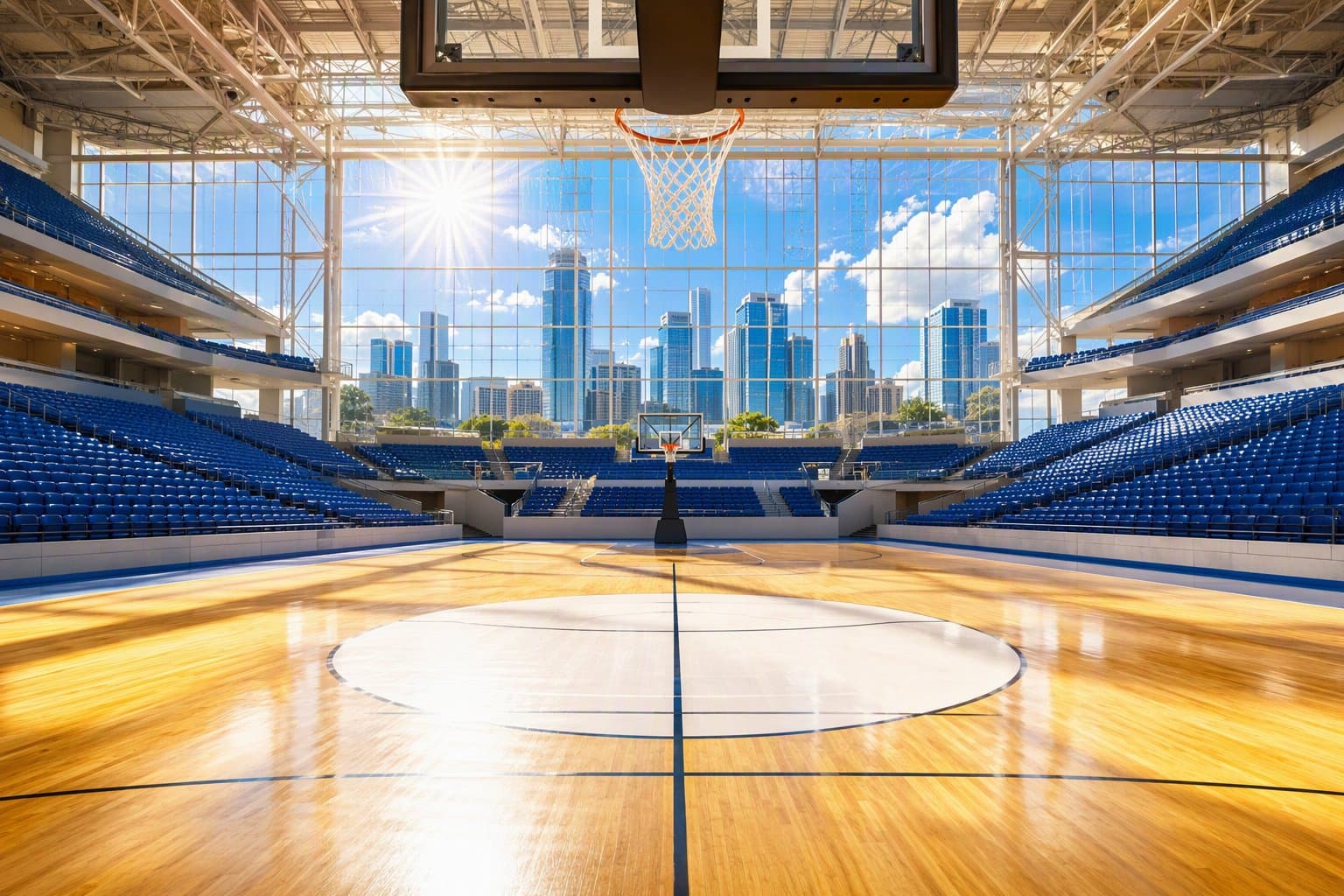 empty basketball court - illustration, Jake Team LLC