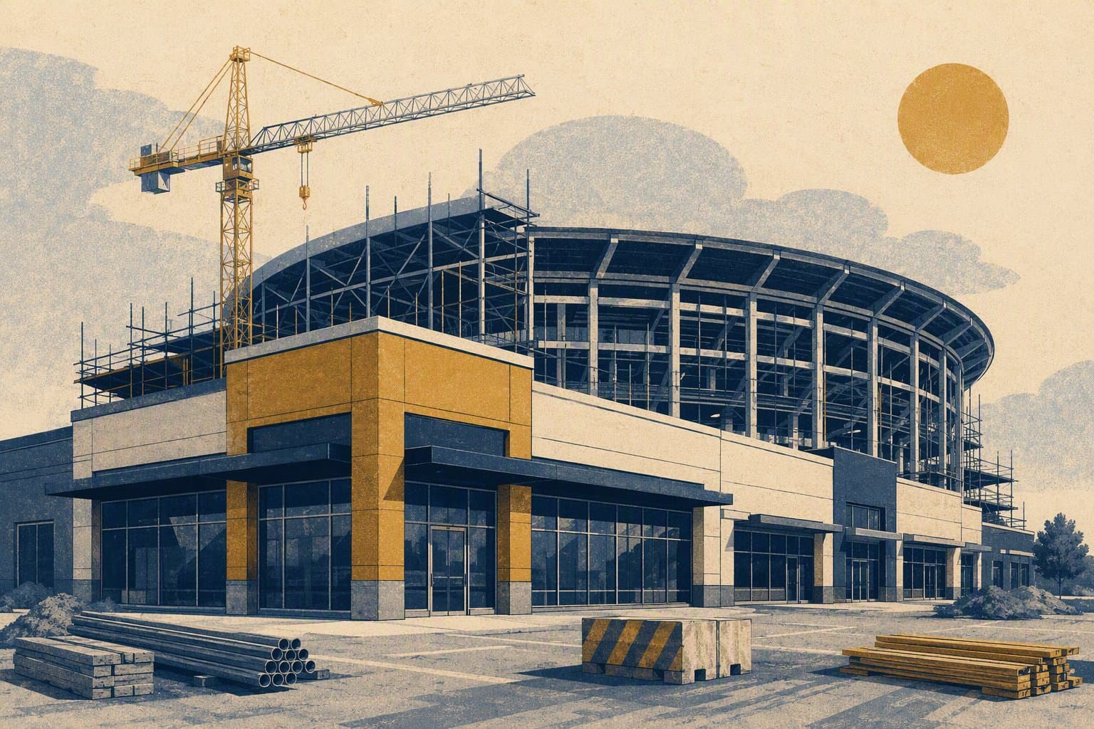 new retail development - illustration, Jake Team LLC