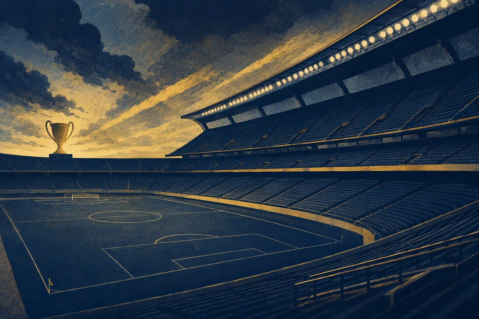 stadium twilight victory - illustration, Jake Team LLC