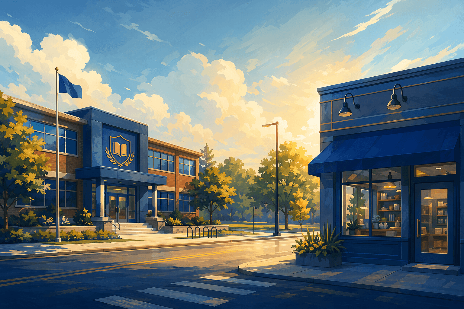 School & Economy - illustration, Jake Team LLC