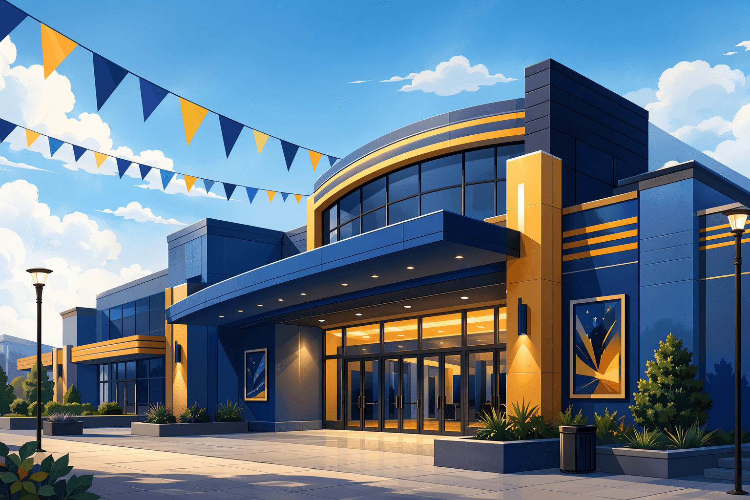 Entertainment venue opening - illustration, Jake Team LLC