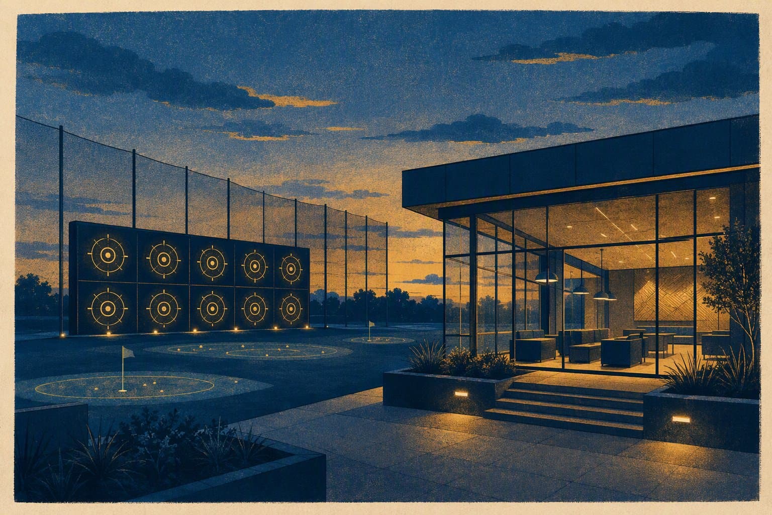 golf entertainment venue - illustration, Jake Team LLC