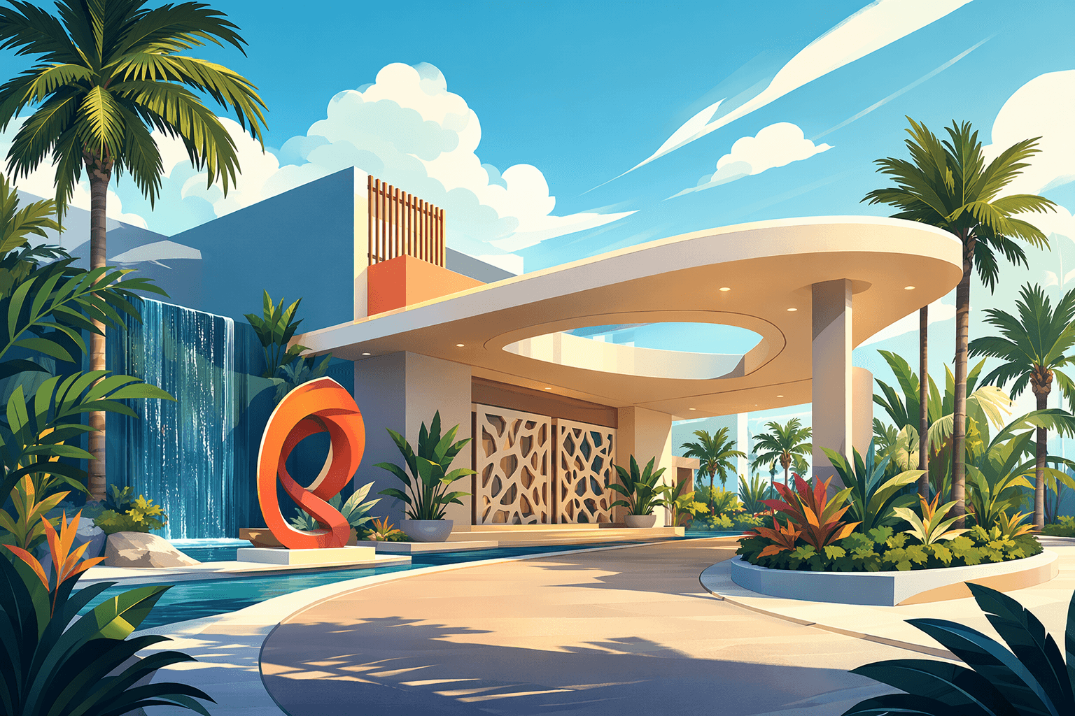 Family resort - illustration, Jake Team LLC