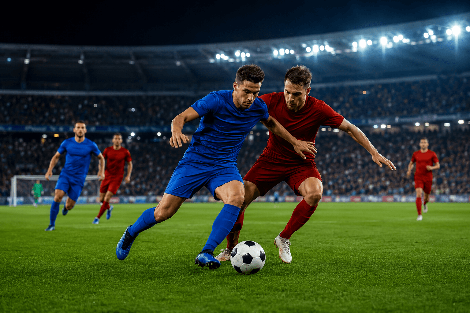Soccer Match Action - illustration, Jake Team LLC