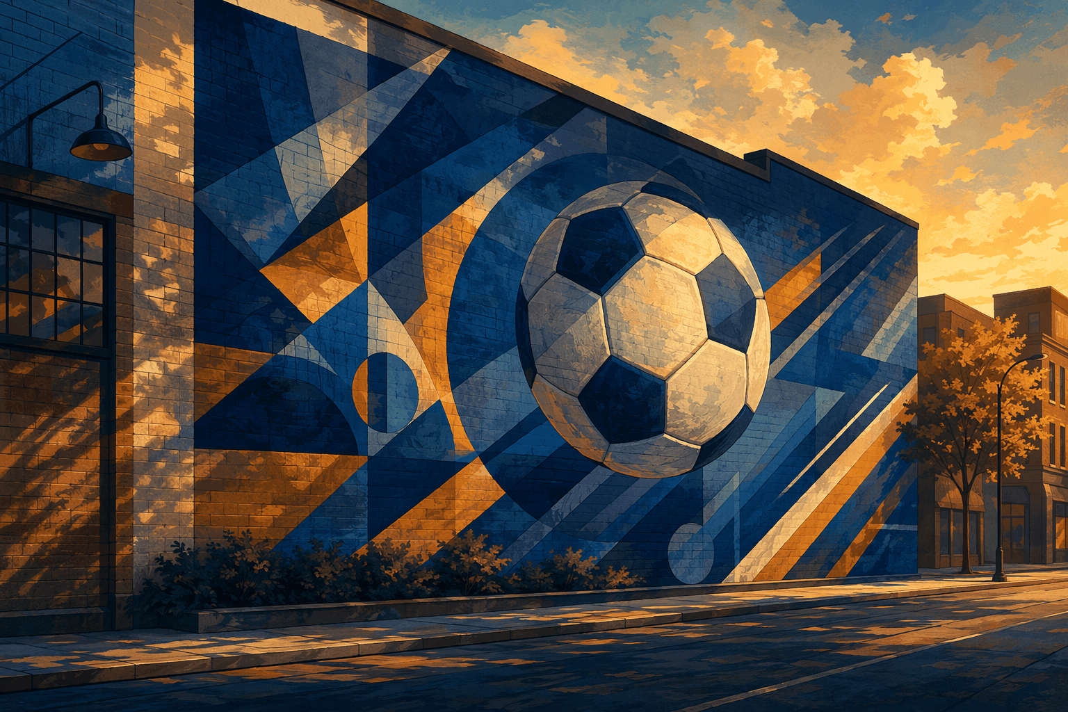 Soccer Mural Unveiling - illustration, Jake Team LLC