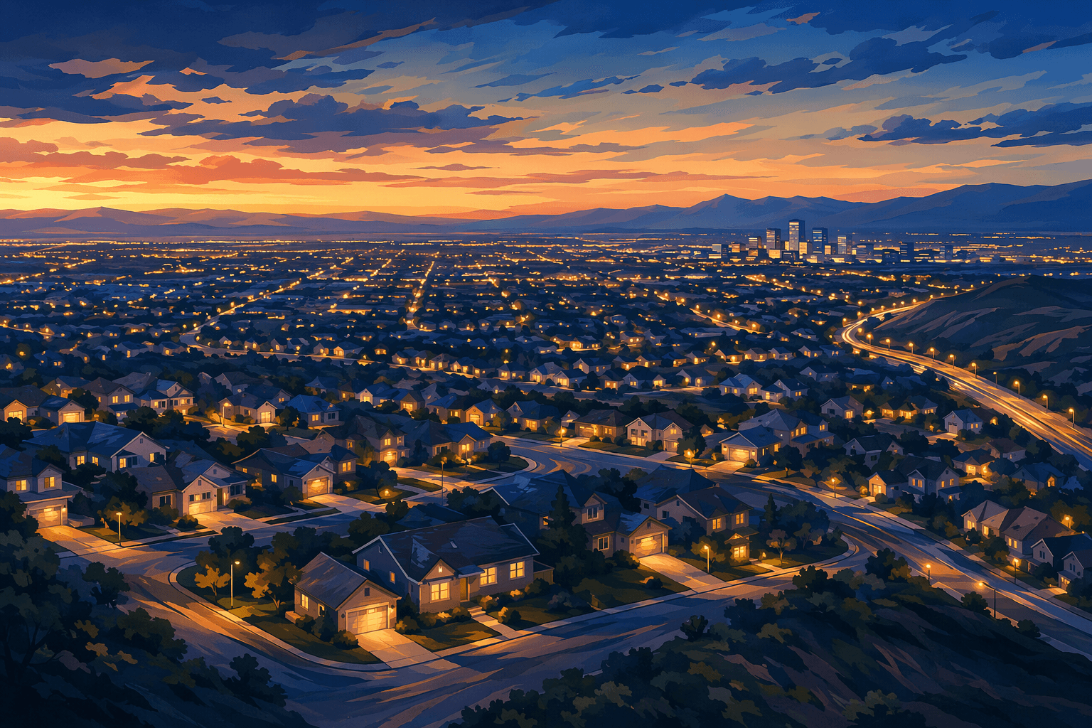 Suburban Growth - illustration, Jake Team LLC