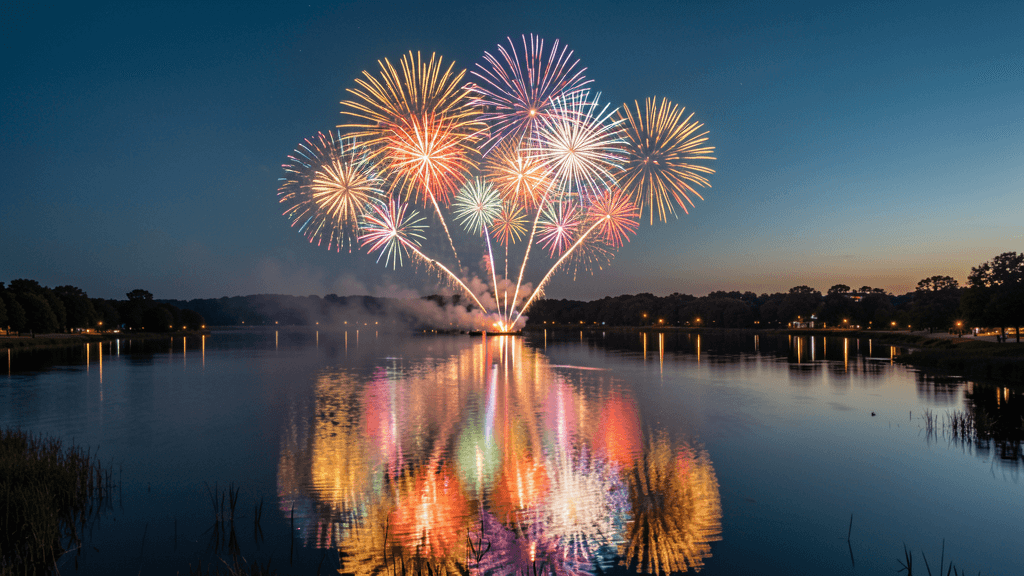 The Colony Liberty by the Lake Fourth of July celebration — illustration, Jake Team LLC