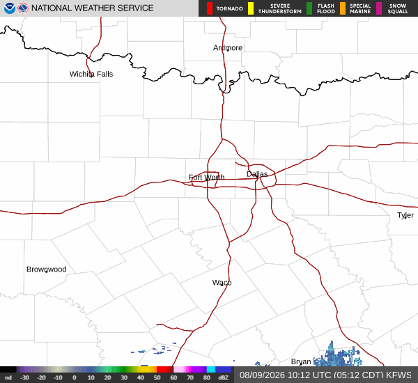 National Weather Service radar for North Texas (KFWS)