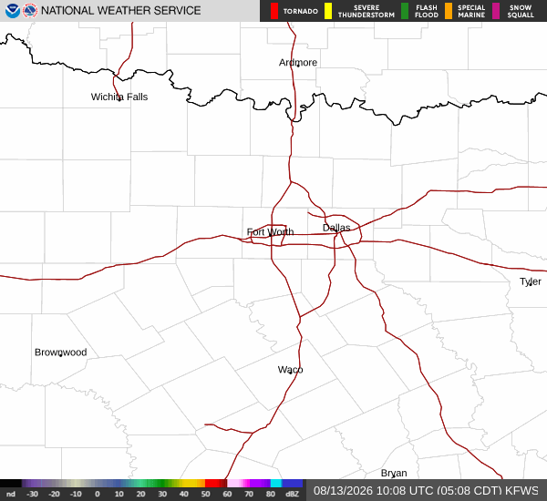 National Weather Service radar for North Texas (KFWS)