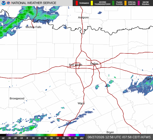National Weather Service radar for North Texas (KFWS)