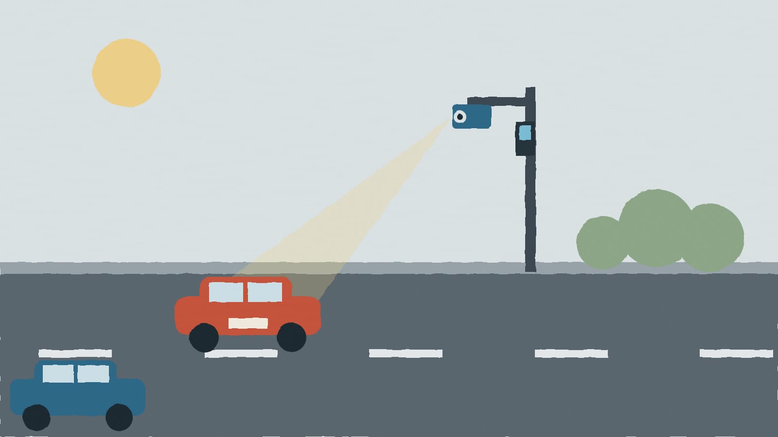 Roadside license plate camera - illustration, Jake Team LLC