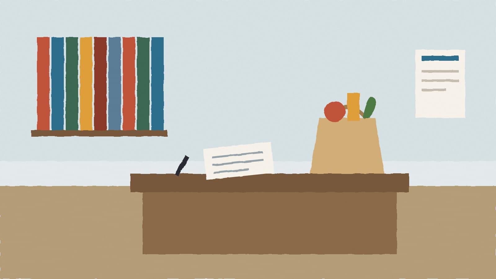 Help desk with grocery bag - illustration, Jake Team LLC