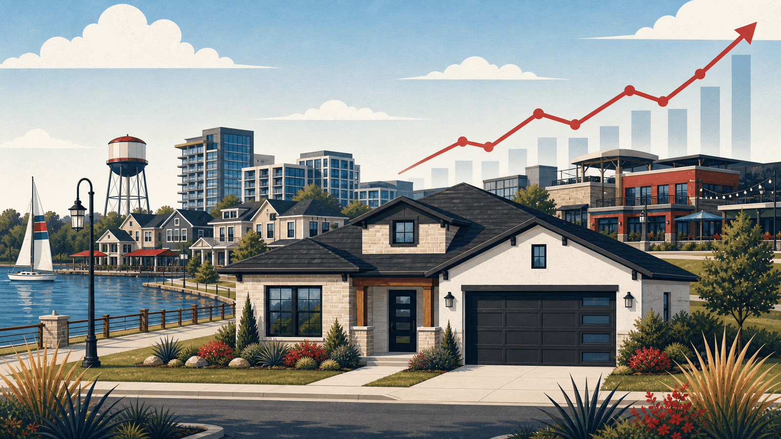 The Colony housing market illustration. Illustration: Jake Team LLC
