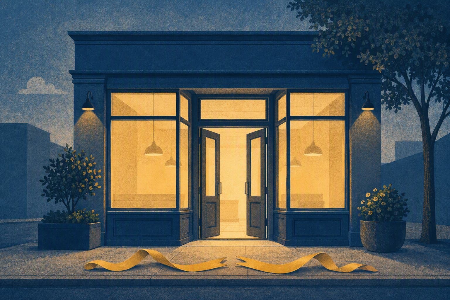 Grand opening celebration - illustration, Jake Team LLC