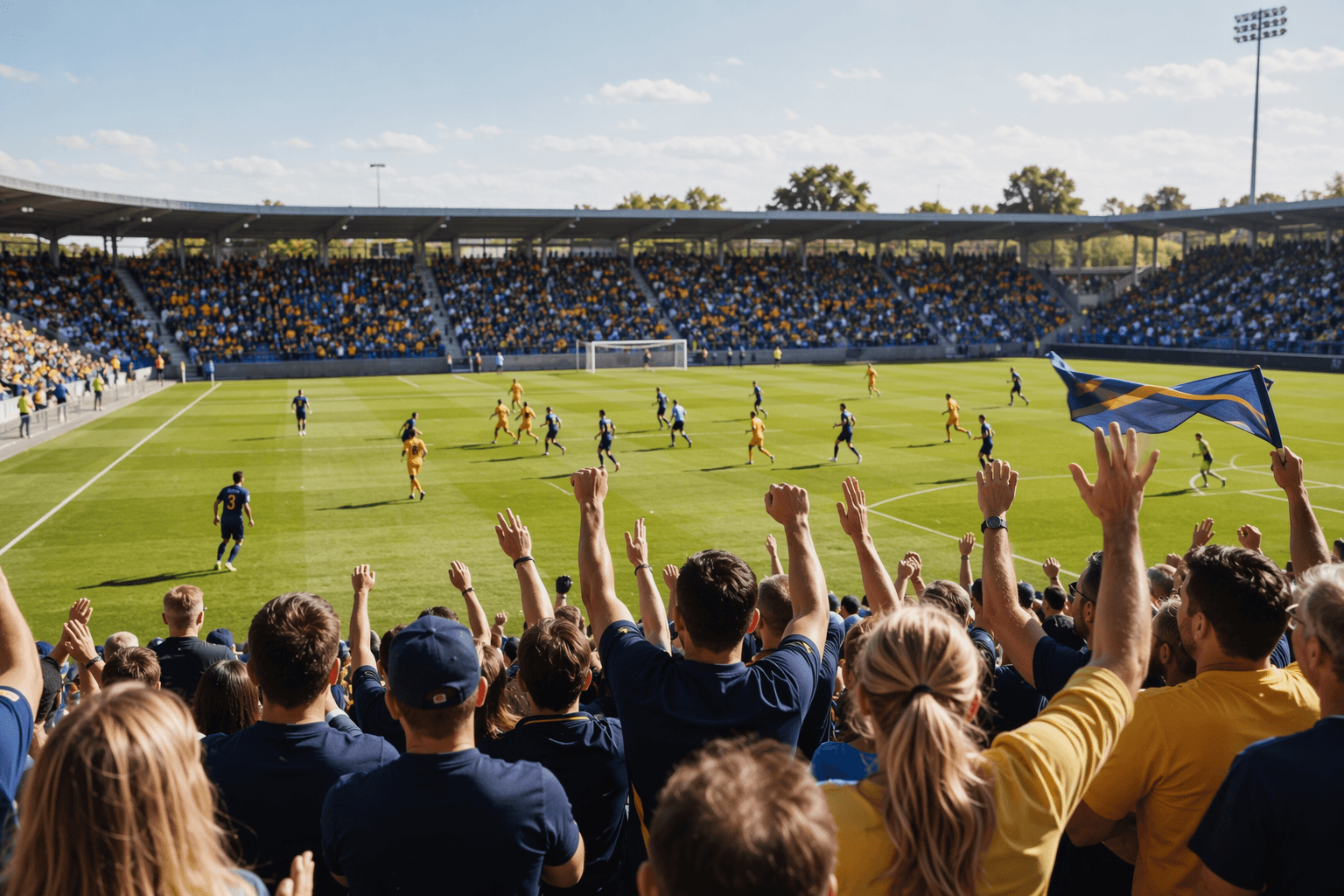 Soccer match atmosphere - illustration, Jake Team LLC
