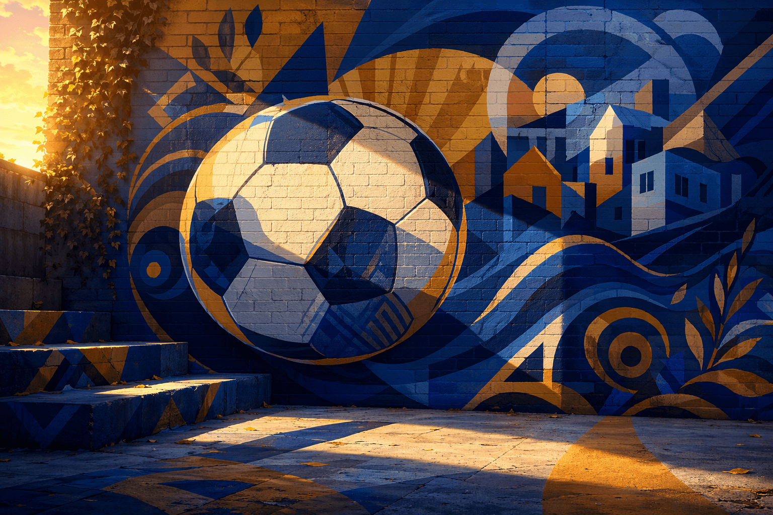 Soccer mural - illustration, Jake Team LLC