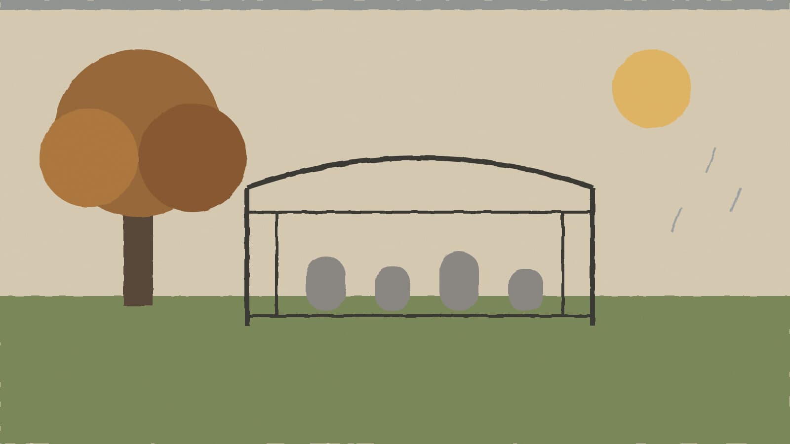 Historic cemetery in autumn - illustration, Jake Team LLC