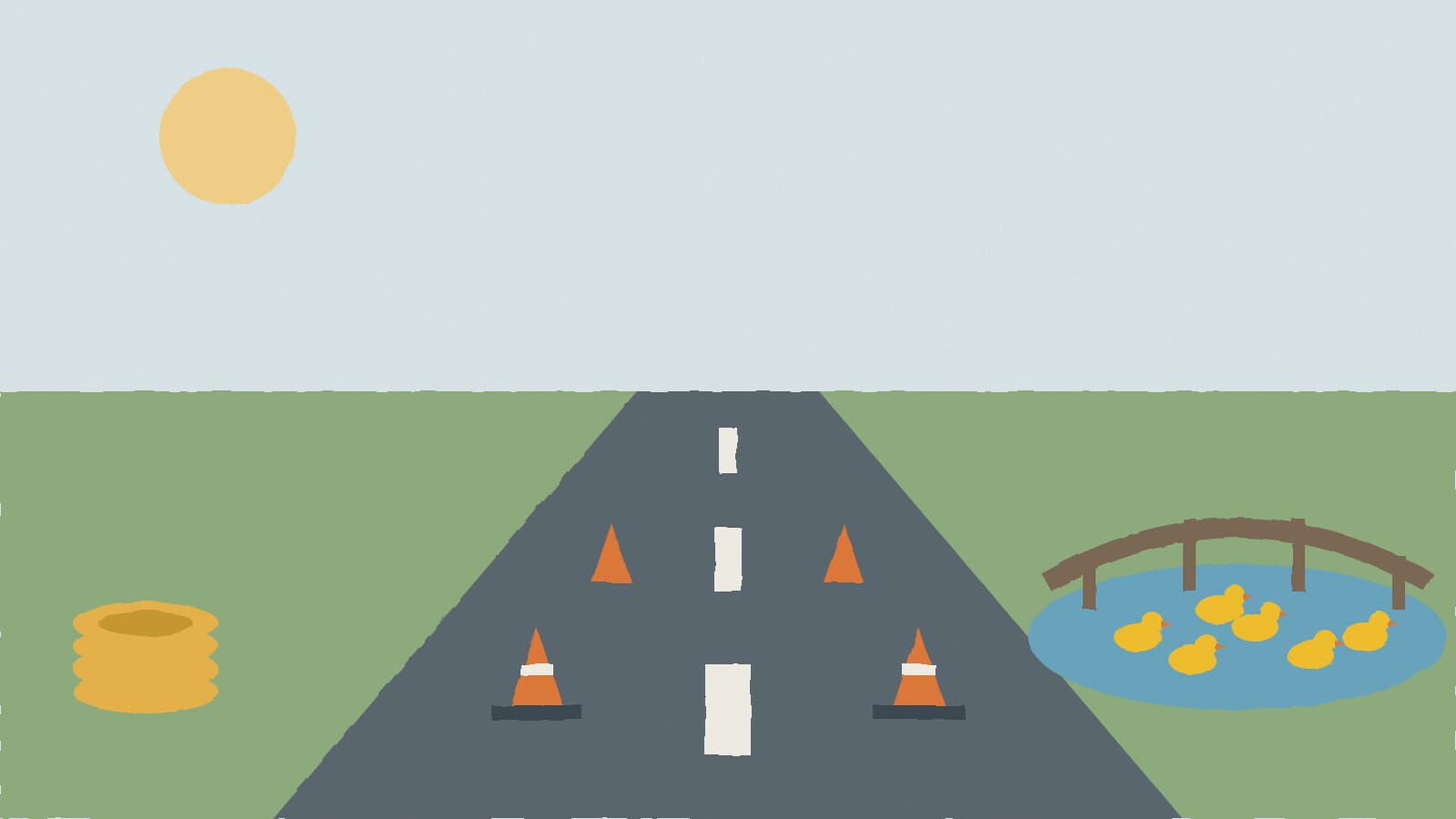 Road work and rubber ducks - illustration, Jake Team LLC